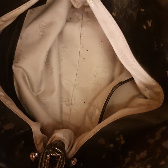 Whiting and Davis Silver and Black Metal Mesh Shoulder Bag - flawed - Craft item - Picture 2 of 5